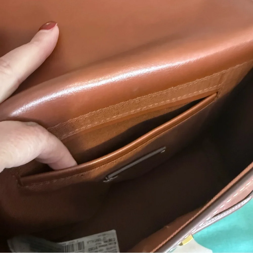 Mango Brown Flap Crossbody Bag Quiet Luxury Gold Hardware